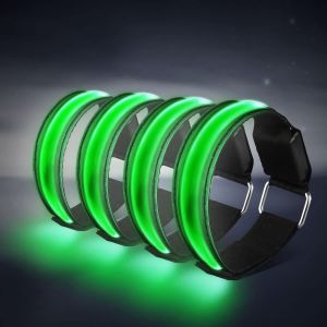 Brassards Led,Bracelet Lumineux,Feux De Circulation Pour Coureurs,Bracelet De Sécurité,Bandes Réfléchissantes Pour La Cheville - Neuf