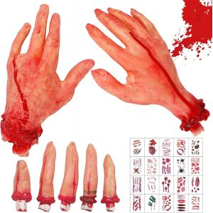 Trahoo-Fausse Main, Decoration Halloween, Faux Corps Halloween, Decoration Horreur, Doigts Halloween, Zombie Halloween, Tombe Halloween Extérieur, Halloween Décoration, Halloween Decoration Effrayant - Neuf