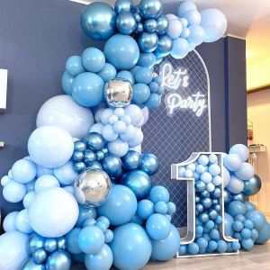 Kit de guirlande de ballons (115 pi&egrave;ces) pour d&eacute;coration d'anniversaire, mariage ou baby shower - Couleur bleue - Neuf