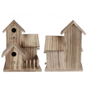Nichoir extérieur en bois nichoir pour petits oiseaux de jardin - Fournitures et décoration pour animaux de compagnie - Neuf
