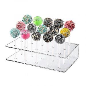 Étagère à sucettes en acrylique 15 trous transparent porte-bonbons présentoir à sucettes - Neuf