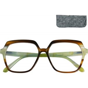 Tianyi-- Lunettes Anti-Lumière Bleue Oversize Hexagonale, Grande Taille, Boite Inclus, Lunette D'ordinateur Pour Femme - Neuf
