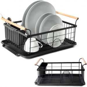 Egouttoir À Vaisselle | Noir Egouttoir Vaisselle | 42,5x29,5x19cm | Parfait Pour La Cuisine - Neuf