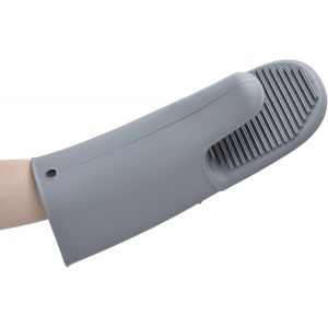 Gants De Four En Silicone Gants De Four Résistants À La Chaleur Gants De Four Antidérapants Gants De Four Épais Imperméables Gant De Cuisine Extra Long Pour La Cuisine Et Le Barbecue(Gris) - Neuf