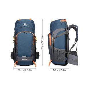 Sac &agrave; dos de randonn&eacute;e imperm&eacute;able 65 L avec housse de pluie &iquest; Sac &agrave; dos de voyage l&eacute;ger pour le camping et l'aventure - Neuf