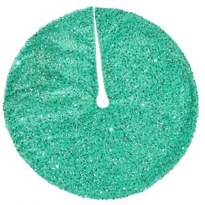 Jupe de sapin &agrave; paillettes color&eacute;es pour une touche sophistiqu&eacute;e - Cache-pied de sapin scintillant - Cadeau de No&euml;l - Accessoires de f&ecirc;te - Neuf