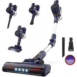 NouvelHorizonstore-Aspirateur sans Fil, Aspirateur Balai sans Fil Puissant 20000Pa Pliable, 40Min Autonomie, Aspirateur sans Sac L&eacute;ger Anti-Emm&ecirc;lement pour Sol Dur Tapis Poils d'animaux Voiture - Neuf