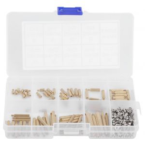 XYONG Assortiment de 270 vis hexagonales M2 en acier inoxydable et ecrous en laiton - Neuf