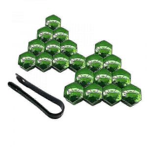 Lot de 20 cache-&eacute;crous de roue antirouille UOY argent&eacute;s de 17 mm (en option) - Argent&eacute;s de 19 mm - Neuf