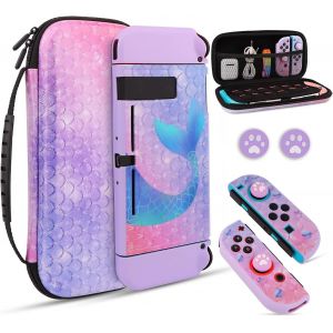 Pochette de Transport Sir&egrave;ne Compatible avec Nintendo Switch,&Eacute;tui Rigide de Housse avec poign&eacute;e,Housse de Protection pour Nintendo Switch Accessoire & Console pour Cadeaux Filles - Neuf