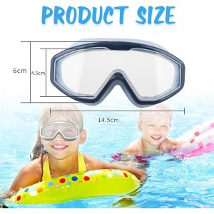Asfasfq-Lunettes De Natation Pour Enfants, 2 Pièces, Vue Panoramique Anti-Buée Pas De Fuite, Pour La Piscine Et La Plage - Neuf