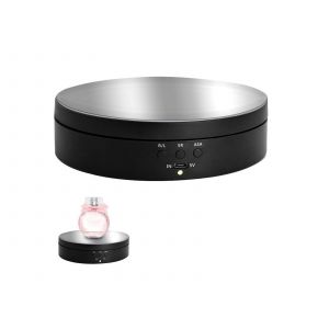 Pr&eacute;sentoir &agrave; bijoux rotatif &eacute;lectrique &agrave; 360 degr&eacute;s noir - Neuf