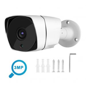 Camera IP Bullet POE HD etanche, systeme de surveillance de securite compatible avec le protocole - Neuf