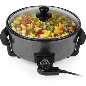 Kalanka-Pz-9135 - Sauteuse Xl Multifonction - ¿ 30 Cm - 5 L - Pour 4 Personnes - Séparateur Inclus - Thermostat Réglable - 1 500 W - Neuf