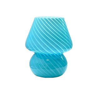 Lampe De Table En Verre En Forme De Champignon Avec Variateur Pour Chambre Et Salon - Neuf