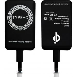 KALANKA-Adaptateur de Charge Qi sans Fil 5V 1A Type C, R&eacute;cepteur Universel de Chargement Rapide par Induction USB-C Compatible avec T&eacute;l&eacute;phones Android Samsung, Huawei, Xiaomi, Google Pixel et Mod&egrave;les - Neuf