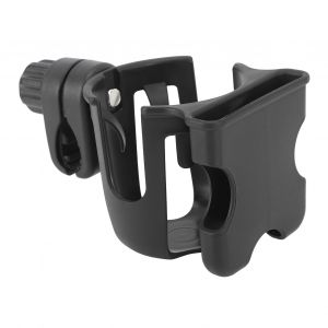 Porte-Gobelet 2 En 1 Pour Poussette, Support De Telephone Portable, Noir, Multifonction, Universel - Neuf