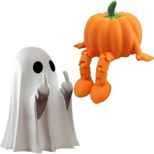 Cauc-Statue D'esprit Mignon, Figurines D'esprit Du Majeur, Fantômes Effrayants 2025, Figurine Fantôme D'halloween, Statue De Bureau, Décoration D'halloween Pour L'extérieur Et L'intérieur - Neuf