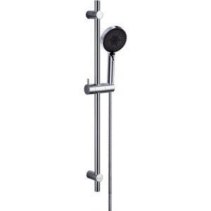 DETBOM Ensemble Barre de Douche 90cm avec Pommeau avec 3 jets et Supprt de Pomme de douche R&eacute;glable et Tuyau Flexible Syst&egrave;me de Douche en Acier Inoxydable 304-Chrom - Neuf