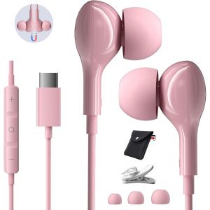 KALANKA-Ecouteur USB C pour Samsung Galaxy S25 S24 S23 Ultra A55 A54 HiFi St&eacute;r&eacute;o Ecouteurs Type C Intra &Eacute;couteurs Filaire USB C et Micro pour Samsung S22 A35 A56 5G A16 iPhone 15 16 17 Pro Max Xiaomi - Neuf