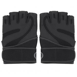 Gants De Cyclisme Respirants En Microfibre Pour Sports De Levage, Demi-Doigts, Adherence Supplementaire (Noir, Taille L) - Neuf