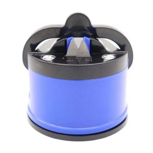 Mini Couteau Aiguiseur avec Ventouse pour Tous les Types de Rasoir Lames Tranchantes (Bleu) - Neuf