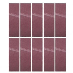 10pcs 533x75mm bande abrasive 21x3 pouces bande abrasive pour ponceuse à bande 40-180 grain (40 #) - Neuf