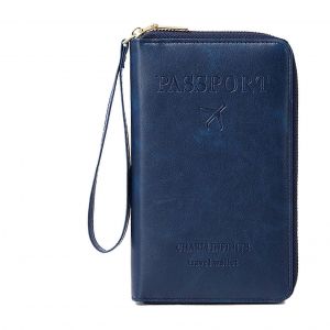 Multi-Fonctionnel RFID Passeport Portefeuille de Voyage en Cuir support pour Billets, Cartes de Cr&eacute;dit, de Tr&eacute;sorerie et de Voyage Essentials - Neuf