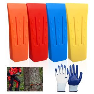 NouvelHorizonstore-4 Pi&egrave;ces Coins D'Abattage D'Arbres pour Tron&ccedil;onneuse, 6 Pouces Cales D'Abattage en Plastique ABS, cales pour tron&ccedil;onneuses &agrave; tron&ccedil;on, Cales Foresti&egrave;res, Coin Abattage pour Couper l - Neuf