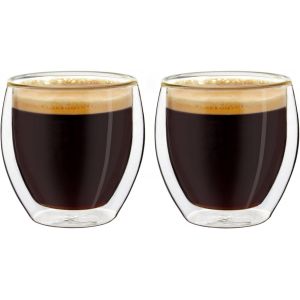 KALANKA-Ensemble de 2 Verres à Espresso à Double Paroi, Verres Thermiques à Effet Flottant | 100ml - Neuf