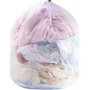 (Blanc, 80 x 60 cm) Fil, linge de maison, sacs à linge avec cordon de serrage, sac à linge filet réutilisable machine à laver chemisier, veste, matelassée, manteau, drap de lit - Neuf