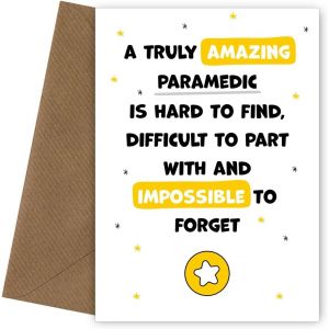 Kalanka-Carte De Remerciement Pour Ambulanciers - Impossible À Oublier - Carte De Remerciement Pour Ambulancier Paramédical À Exprimer Grâce À Lui Ou À Elle - Départ À La Retraite - Neuf