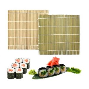 Tapis &Agrave; Sushi En Bambou Naturel, 2 Pcs Rouleau De Bamboo Mat Sushi Natte Sushi Plateau &Agrave; Sushi Lavable Fabrication Sushi Bambou - Neuf