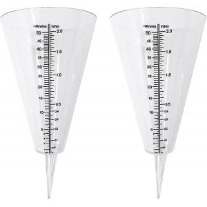 Pluviom&egrave;tre d'ext&eacute;rieur, pluviom&egrave;tre &agrave; c&ocirc;ne transparent &agrave; double &eacute;chelle pour la mesure des pr&eacute;cipitations dans les jardins, &agrave; l'ext&eacute;rieur et sur les balcons. - Neuf