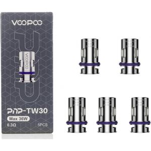 Résistances TW30 Coil 0.3ohm Fit for DRGA E60/DRGA H80S/DRAG S/X PnP-X Kit/DRAG S/Drag X/ARGUS Pro Sans Nicotine ni Tabac - 5 pièces (PnP-TW30(28-40W)) - Neuf