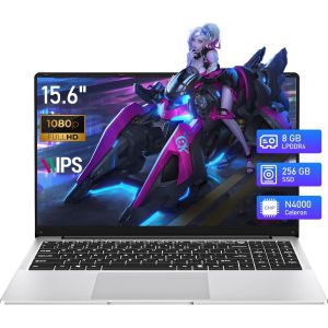 CHECARZHN--NO1-Ordinateur Portable 15,6 Pouces, Processeur Notebook Celeron N4000 8 Go De Ram Lpddr4 Et Ssd 256 Go Win11 Pro, Écran Ips 1920 * 1080 Ultra-Mince Et Portable/Bt4.2/Wifi 5, Usb3.0 * 2 - Neuf