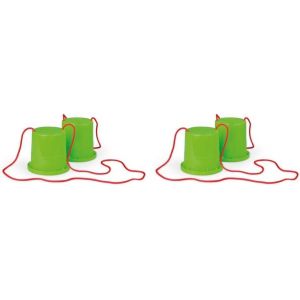 ERYI-, Boîtes D'Environ 17 Cm-Échasses Unies 5 Couleurs Enfants À Partir De 36 M+, 61410, Coleurs Assorties 2 Pots En Plastique (Lot De 2) - Neuf