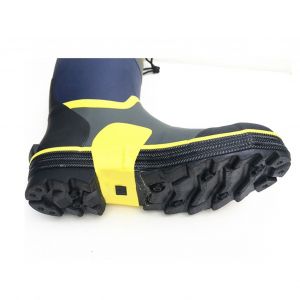 Bottes En Caoutchouc Avec Semelle En Acier, Chaussures De Pluie ImperméAbles, Couvre-Chaussures De Travail Pour L'extéRieur, Bleu Gris Jaune Hh025 L Pour Taille 41-42 - Neuf