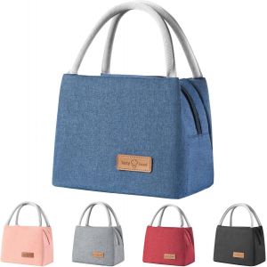 Sac &Agrave; D&eacute;jeuner Pour Femmes Et Hommes, Sacs Fourre-Tout, Sac &Agrave; D&eacute;jeuner Isotherme Avec Haute Capacit&eacute; Pour Le Travail, Les Voyages, Les Pique-Niques, Le Bureau, L'Ext&eacute;rieur,-Noir (1, Bleu) - Neuf