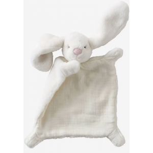 Doudou lapin blanc Vertbaudet jouet peluche b&eacute;b&eacute; naissance plush bunny soft toy baby White - Neuf