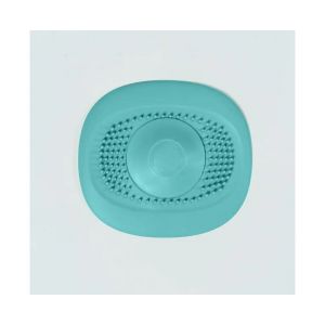 Bouchon d'&eacute;vier et cr&eacute;pine de douche en silicone - Attrape-cheveux, vert - Neuf