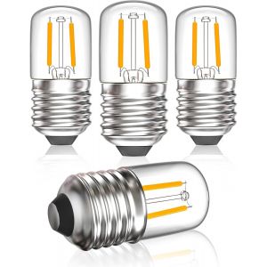 Kalanka-Ampoule Led E27 2w Blanc Chaud 2700k T28 Edison R&eacute;tro Ampoule &Agrave; Filament 180lm Remplacer L'ampoule &Agrave; Incandescence 20w 220v Pour Ampoule No&euml;l D&eacute;coratif, Ampoule De Veilleuse Non Dimmable 4pcs - Neuf