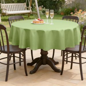 Kalanka-Petite Nappe Ronde Pour L'ext&eacute;rieur Vert - Diam&egrave;tre 80 Cm - Lavable Et Imperm&eacute;able - Nappe Pour La Table - Tissu De Table - Table Cloth Pour La F&ecirc;te, Le Balcon, La Salle &Agrave; Manger, Le Jardin - Neuf