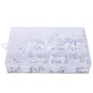 Kit de 350 pinces a clous carrees pour cables de 4 a 14 mm, fixations murales assorties - Neuf