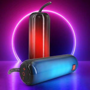 HLJHJ-Enceinte Bluetooth Portable, 30W Haut Parleur Puissant Lumineuse, Bluetooth 5.3, Support 128Go TF Carte, Autonomie 10H avec Port AUX, pour Soirées, Randonnées, Voyage - Neuf