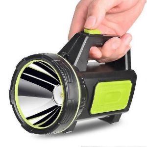 Lampe torche LED puissante, lampe de poche d'extérieur portable, super lumineuse, rechargeable, verte - Neuf