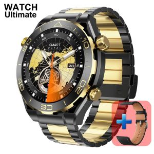 Nouvelle Montre Intelligente Ultime Hommes 460Mah Batterie Ext&eacute;rieure Smartwatch Gps Tracker Fr&eacute;quence Cardiaque Contr&ocirc;le Des Gestes Sport Smartwatch.Black Belt.Gps Tracker - Neuf