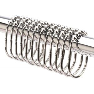KALANKA-Ensemble D' Anneaux Accroche Rideau | Crochets De Rideau De Douche Larges | Anneaux Rideaux De Haute Qualit&eacute; Adaptable &agrave; Votre Tringle A Rideaux | Crochet Rideau Premium. - Neuf