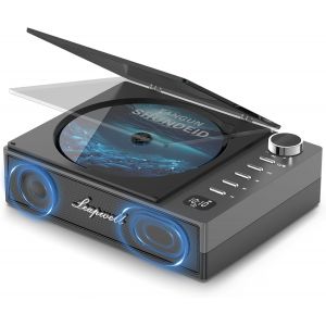 Lecteur CD Portable, Leapwell Lecteur CD Bluetooth Enfant avec Haut-Parleur Baladeur CD Portable Bureau Rechargeable Poste CD R&eacute;tro Lecteur CD avec FM USB AUX Optique Noir - Neuf
