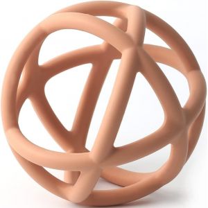 Jouet De Dentition Pour B&eacute;b&eacute;-Sans Bpa-Boule Souple En Silicone-Facile &Agrave; Tenir-Pour B&eacute;b&eacute;s (Apricot) - Neuf